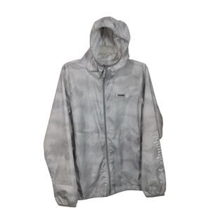 3778) Columbia Women Lightweight Tie die Full Zip Hooded Windbreaker Medium